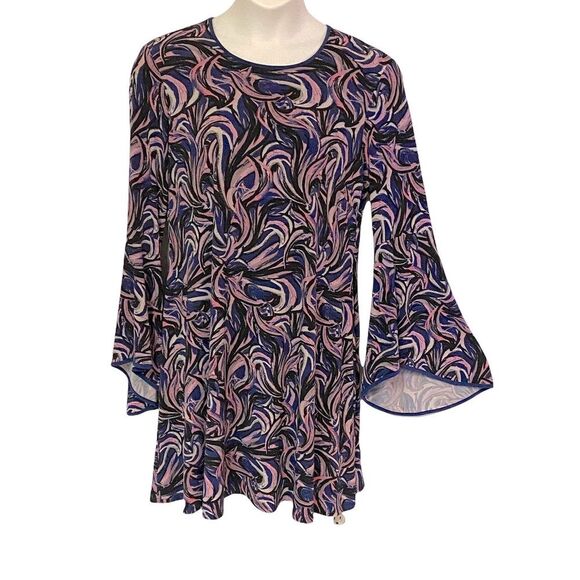 Taylor A-Line Shift Bell Sleeve Thin Stretchy Jersey Knit Office Night Out Dress - Picture 5 of 9